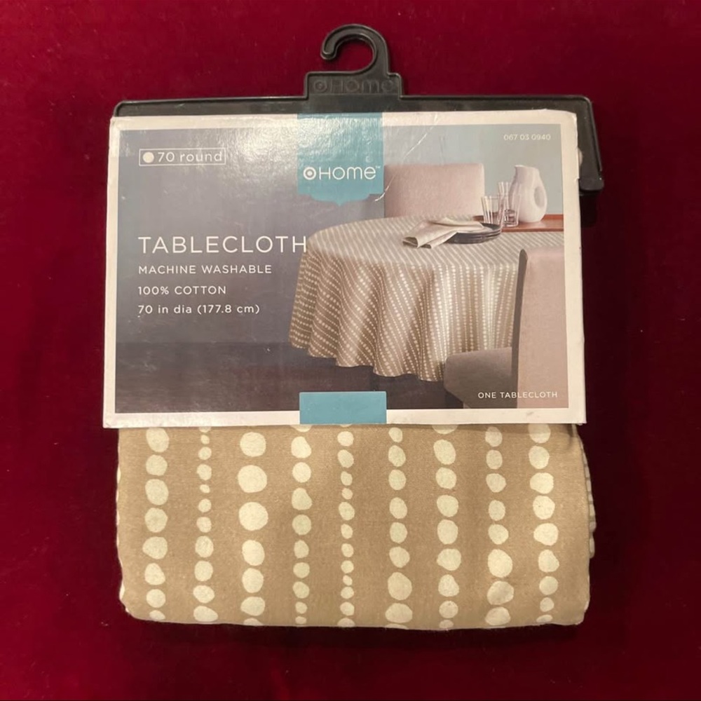 Home 100% CottonFabric Tablecloth 70" Round Made In India